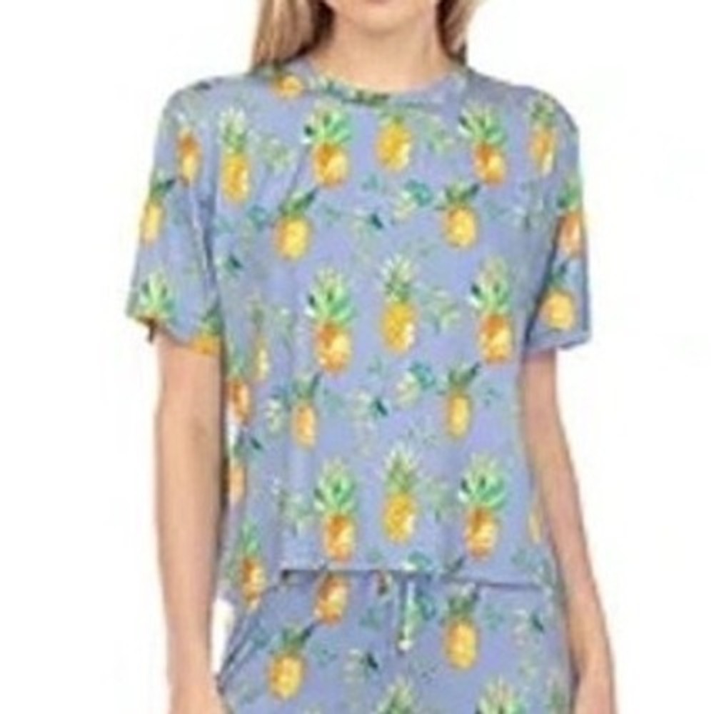 Honeydew Intimates All American PJ Top Newport Pineapple Women Small